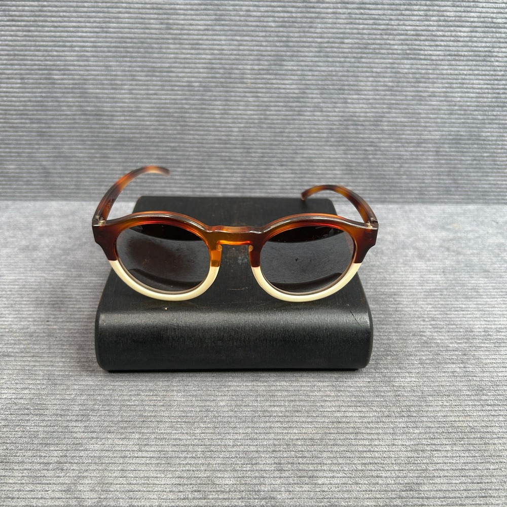 AC Brazil 51599 Tortoiseshell Cream Round Y2k Sunglasses Retro Two Tone Brazil